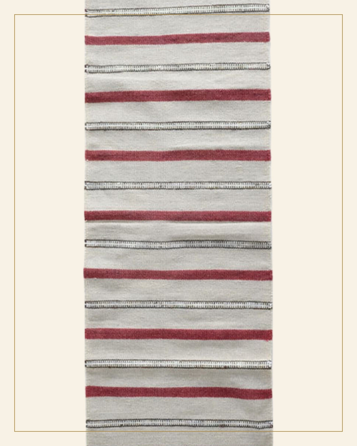 Rangrez Punja Durrie Carpet · Handwoven Rug — Saptadhārā detail