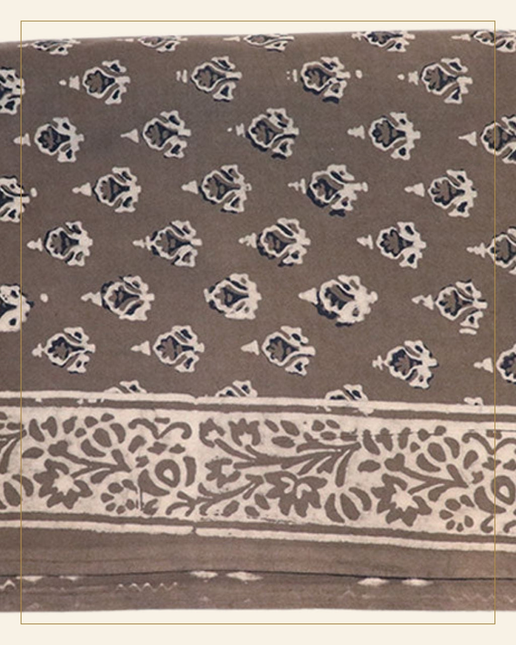 Dhuan Dabu Print Cotton Dress Material — Saptadhārā detail