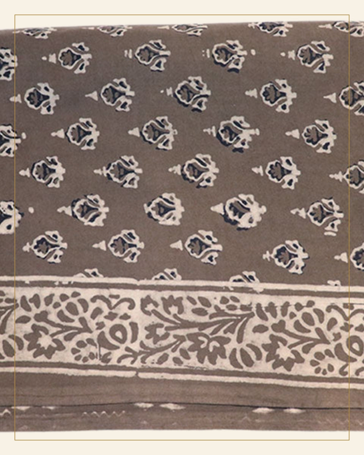 Dhuan Dabu Print Cotton Dress Material — Saptadhārā detail
