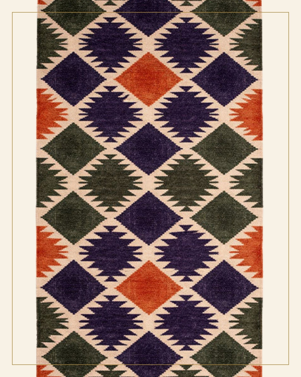 Rangrez Punja Durrie Floor Carpet · Handwoven Rug — Saptadhārā detail