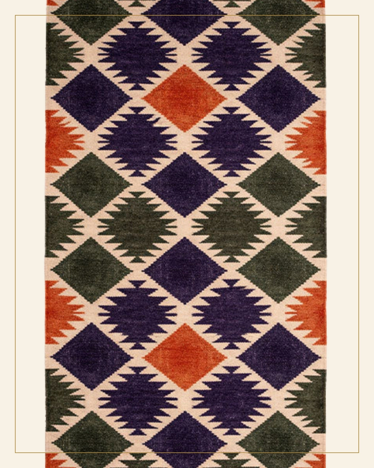 Rangrez Punja Durrie Floor Carpet · Handwoven Rug — Saptadhārā detail