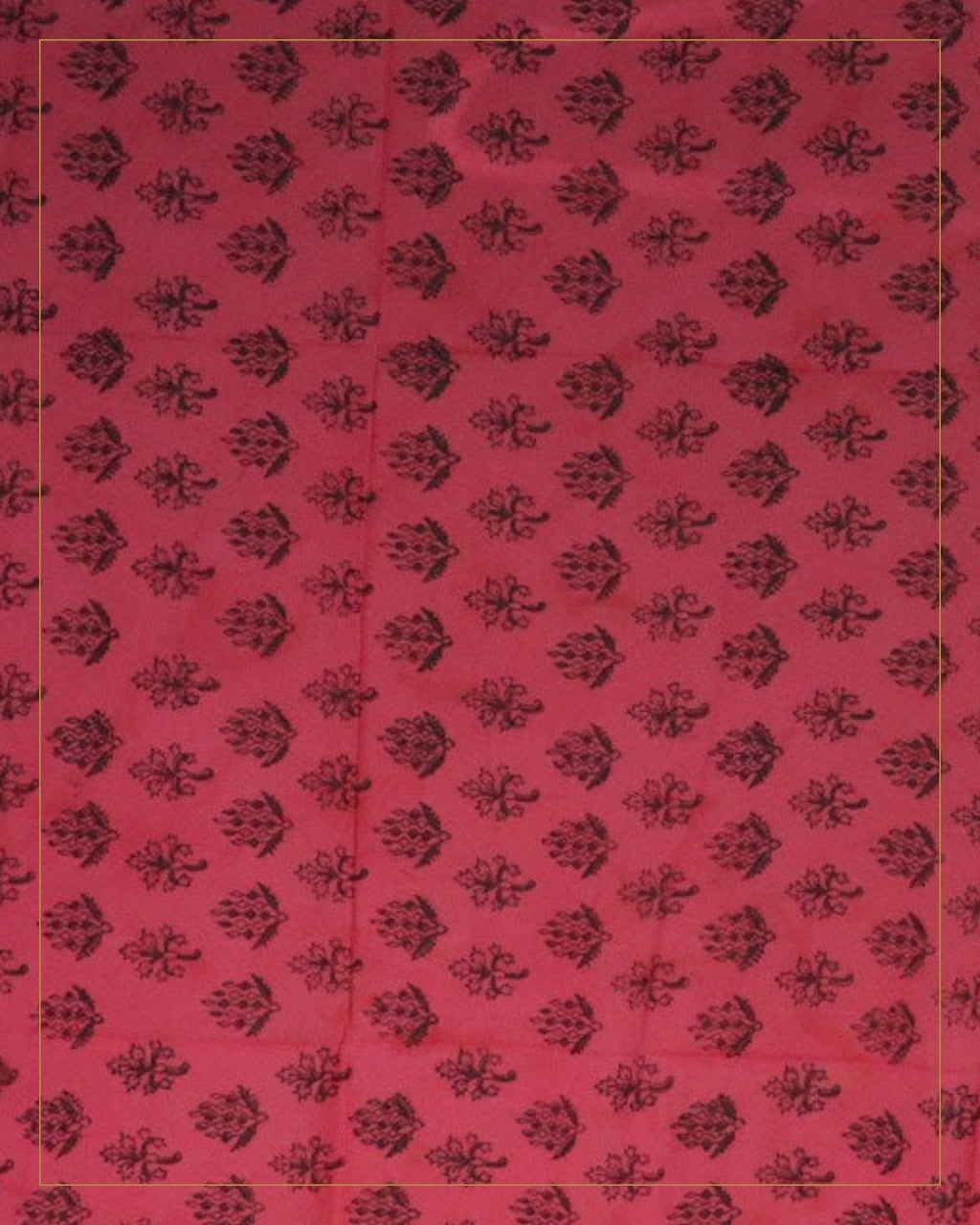 Hand Block Printed Bagh Cotton Dupatta — Saptadhārā studio