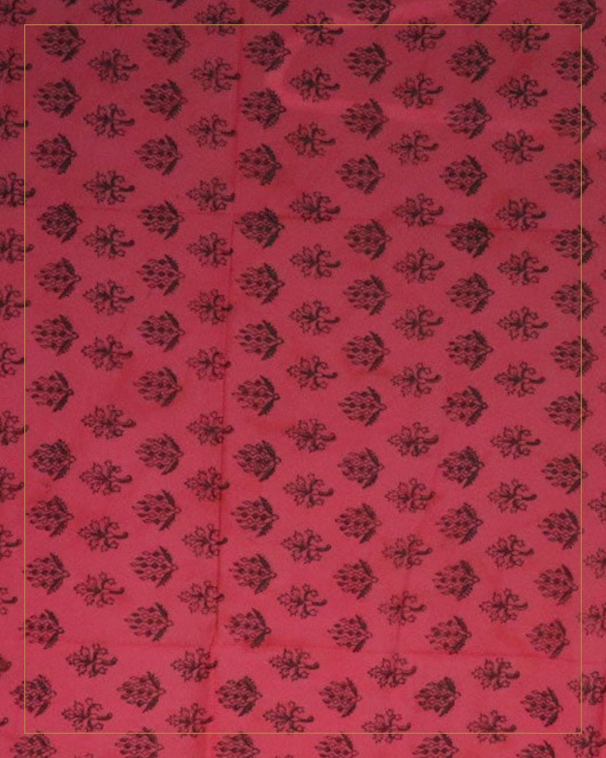 Hand Block Printed Bagh Cotton Dupatta — Saptadhārā studio