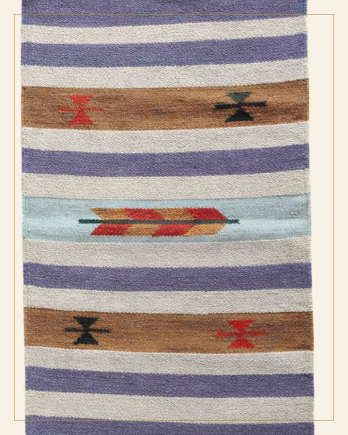 Rangrez Punja Durrie Carpet · Handwoven Rug — Saptadhārā detail