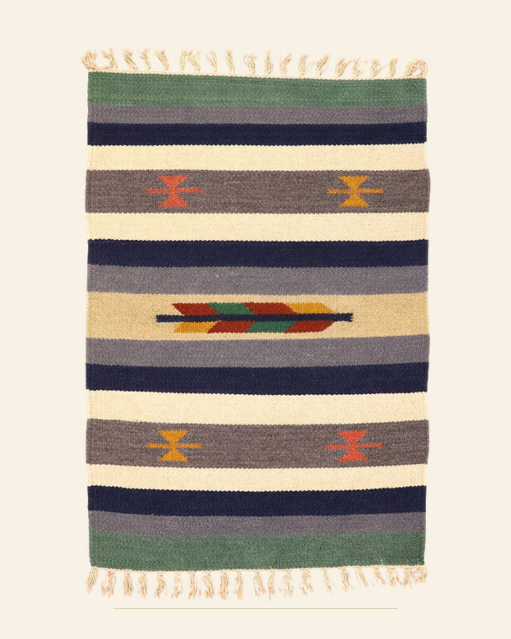 Rangrez Punja Durrie Asan · Handwoven Rug — Saptadhārā studio