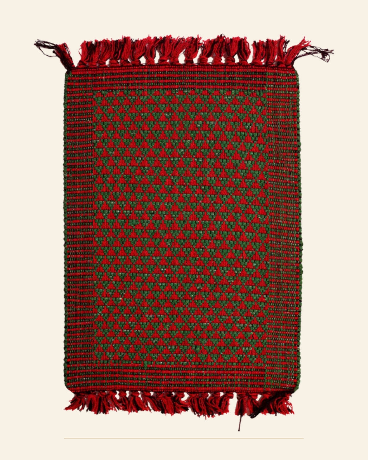 Sindoori Punja Durrie Asan · Handwoven Rug — Saptadhārā studio
