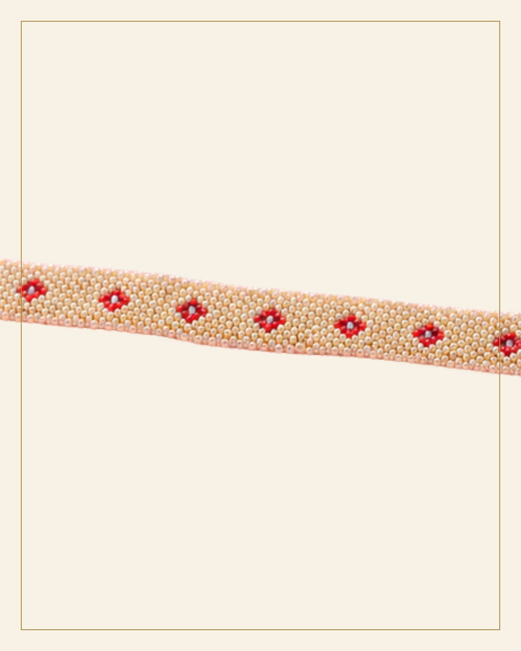 Sona Golden Beaded Bracelet · Beadwork — Saptadhārā detail
