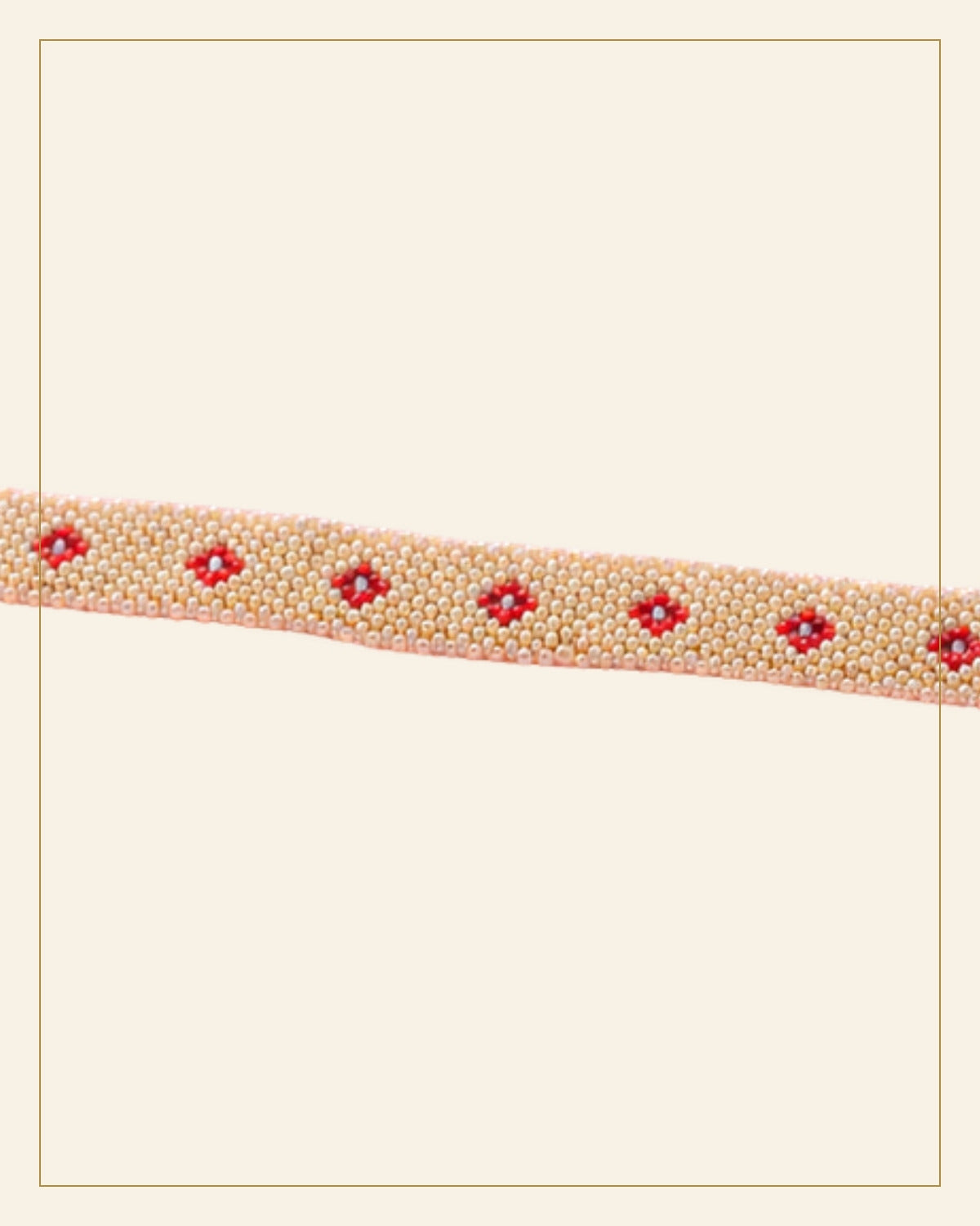 Sona Golden Beaded Bracelet · Beadwork — Saptadhārā detail