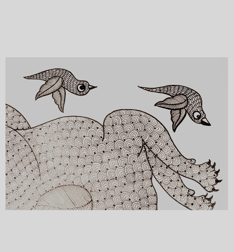Handcrafted Traditional Gond Painting | Traditional Tribal Folk Art of Madhya Pradesh