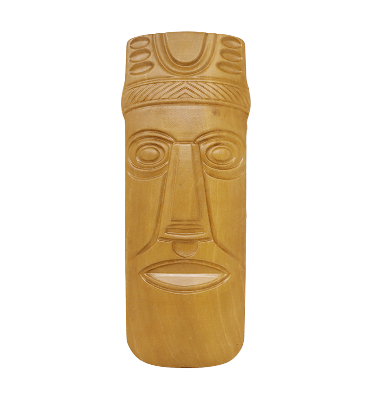Hand-Carved Solid Teak Wood Tribal Face Mask Wall Hanging (Medium Size)