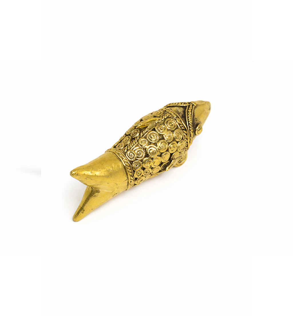 Handcrafted Bhareva Brass Tribal Fish Figurine