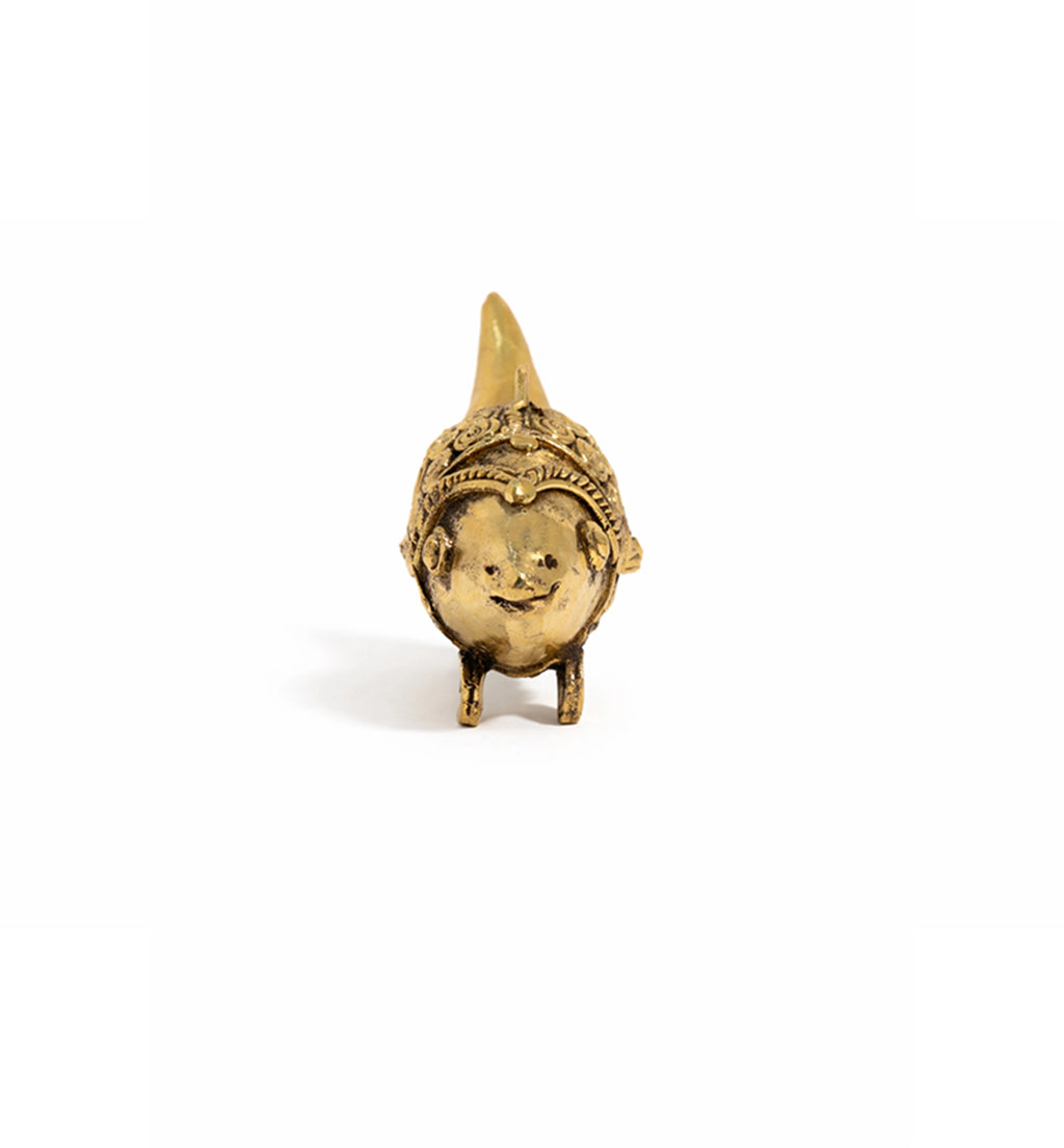 Handcrafted Bhareva Brass Tribal Fish Figurine