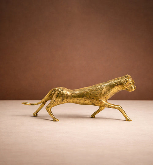 Handcrafted Brass Tribal Panther Showpiece