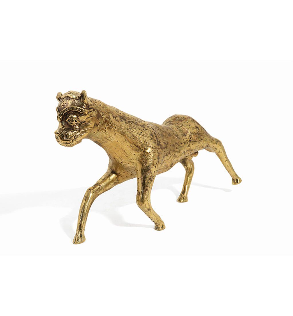 Handcrafted Brass Tribal Panther Showpiece