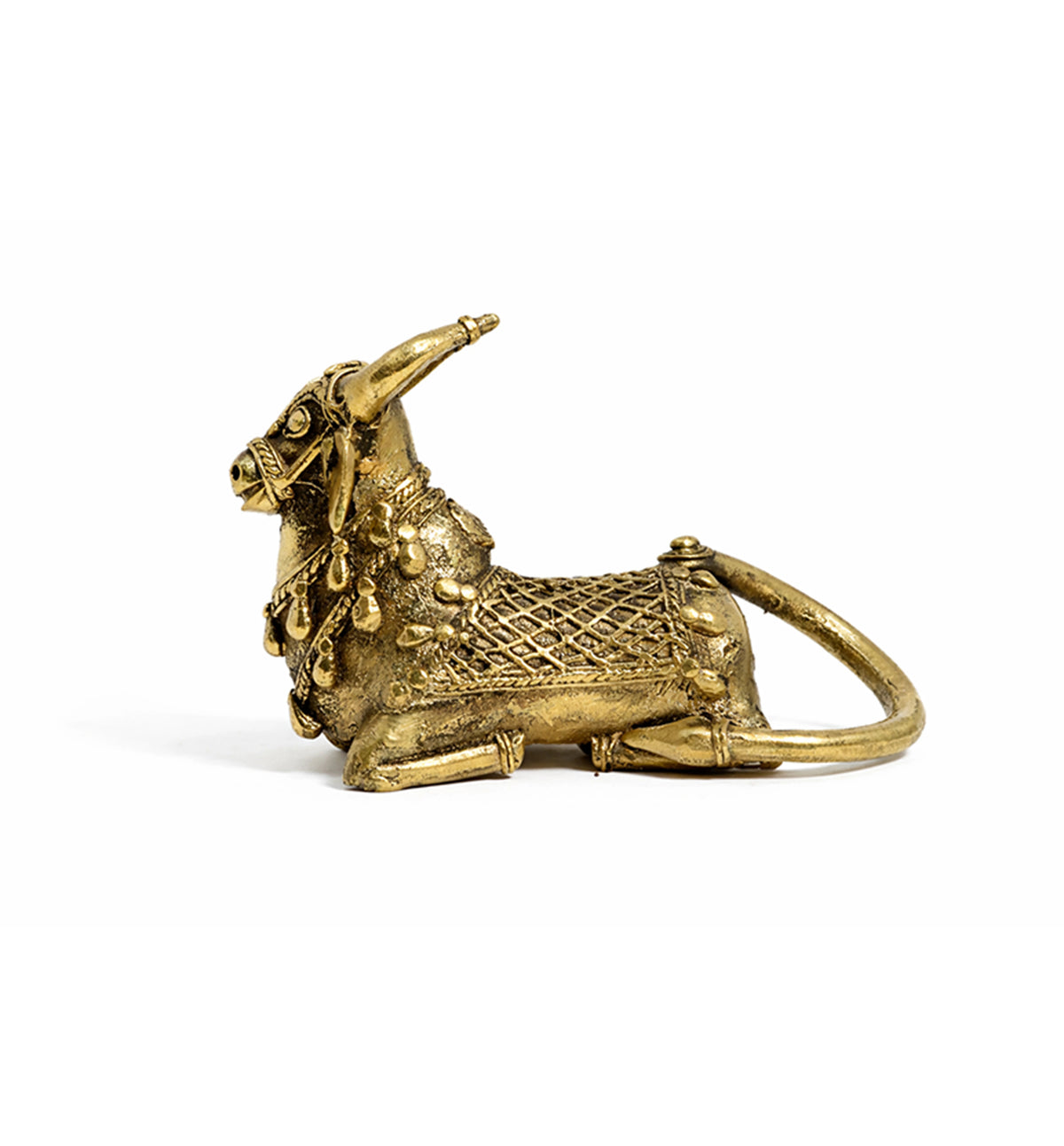 Handcrafted Bhareva Brass Nandi Showpiece