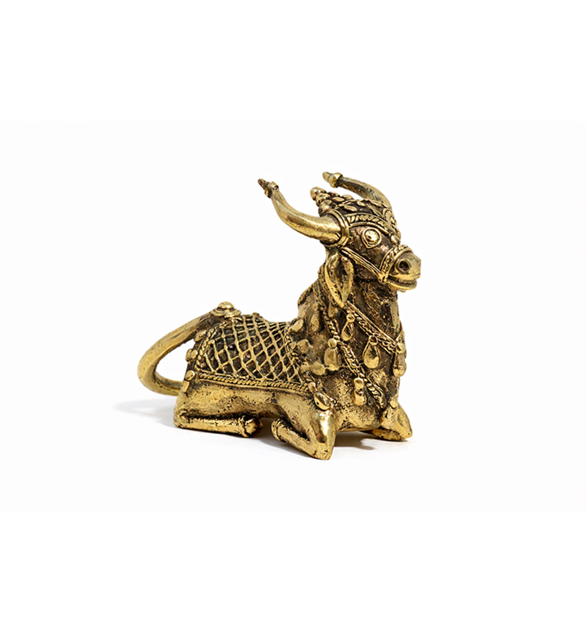 Handcrafted Bhareva Brass Nandi Showpiece