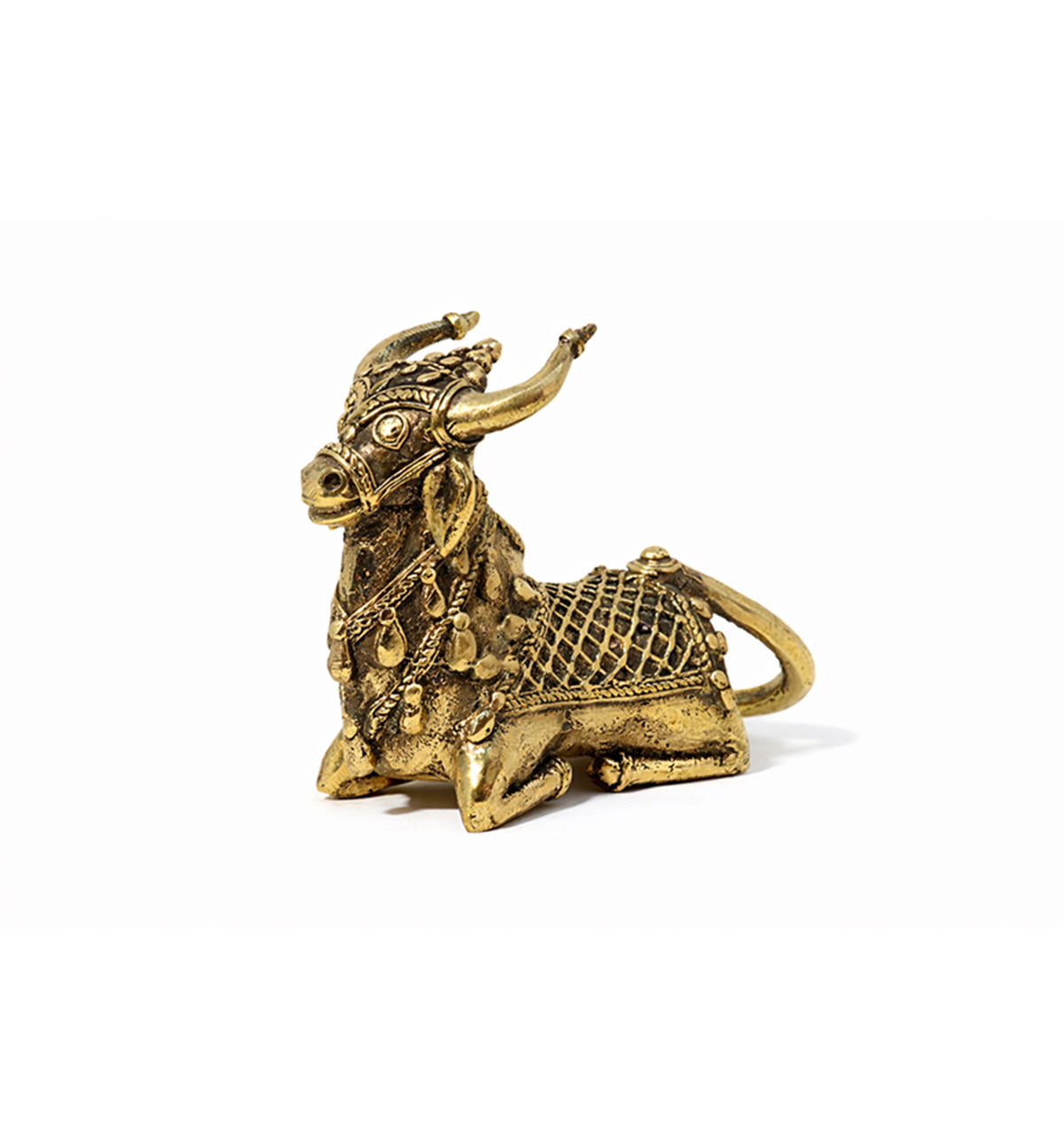 Handcrafted Bhareva Brass Nandi Showpiece