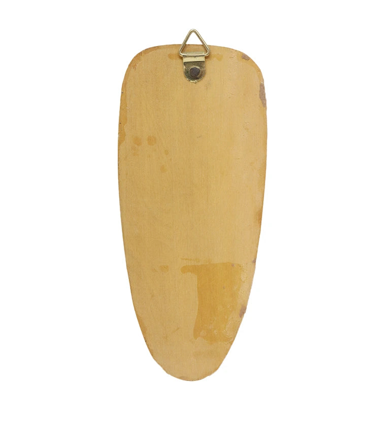 Hand-Carved Solid Teak Wood Tribal Face Mask Wall Hanging (Small Size)