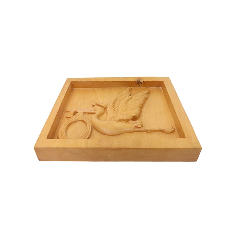 Hand-Carved Wooden Flying Bird Frame Wall Hanging (small size )