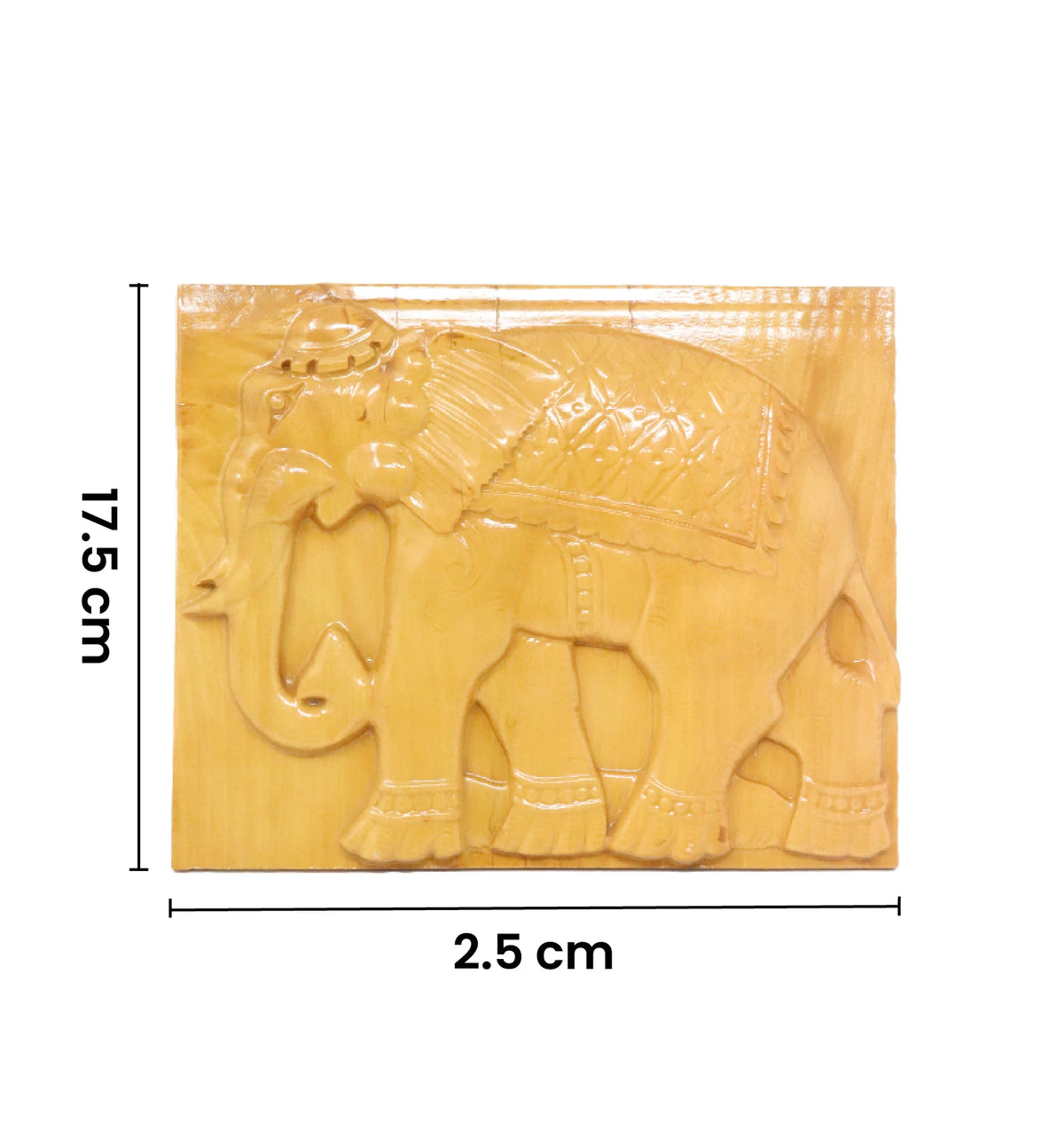 Hand-Carved Wooden Elephant Figurine (Small Size)