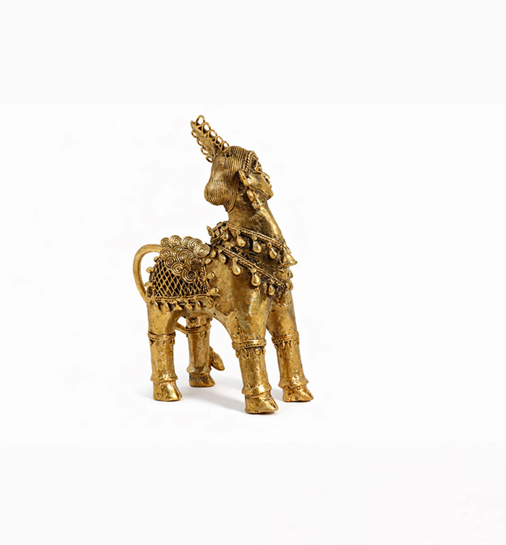 Handcrafted Bhareva Brass Kamdhenu Showpiece