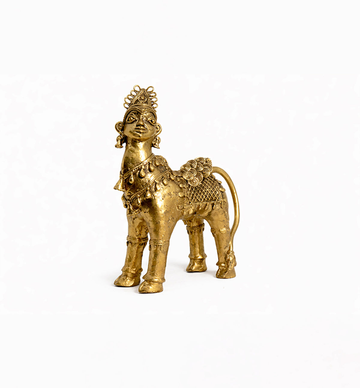 Handcrafted Bhareva Brass Kamdhenu Showpiece