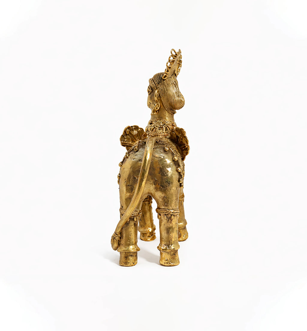 Handcrafted Bhareva Brass Kamdhenu Showpiece