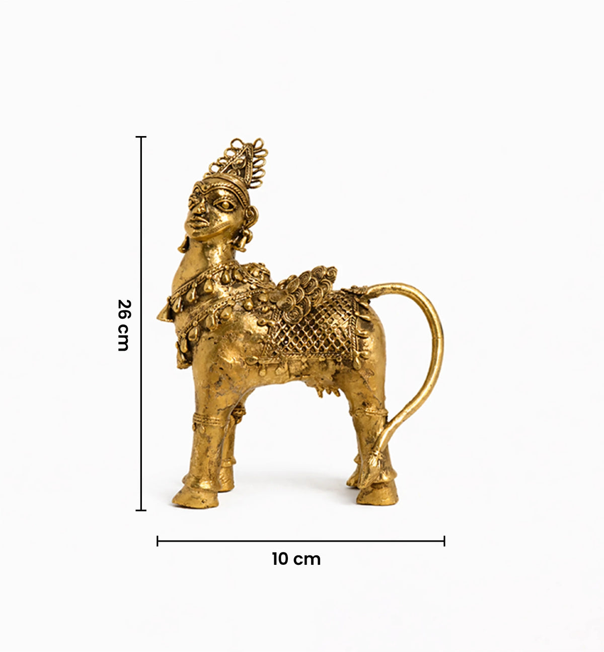 Handcrafted Bhareva Brass Kamdhenu Showpiece