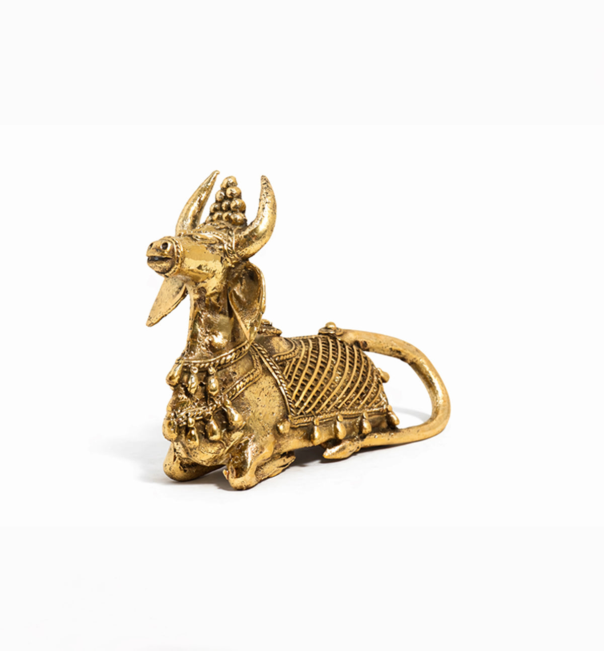 Handcrafted Bhareva Brass Nandi Showpiece