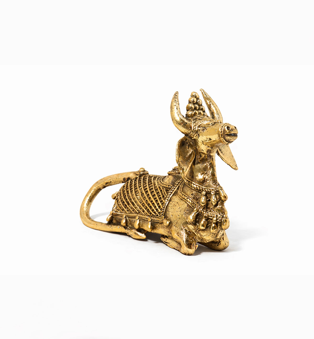Handcrafted Bhareva Brass Nandi Showpiece