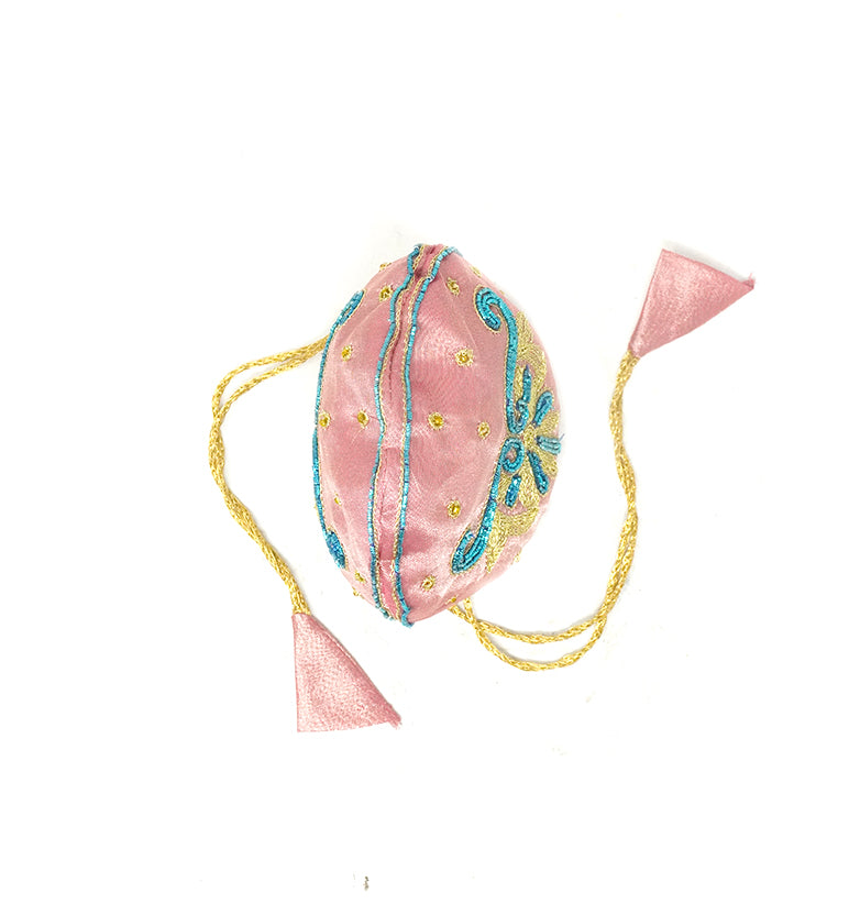 Handcrafted Zari Zardozi Embroidered Potli Bag (Small Size)
