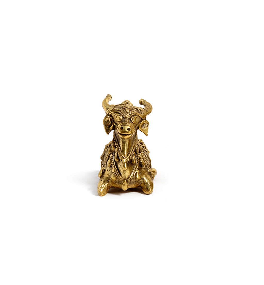 Handcrafted Bhareva Brass Nandi Bull Idol