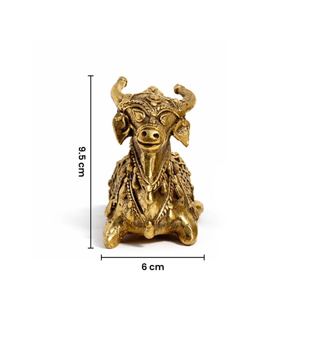 Handcrafted Bhareva Brass Nandi Bull Idol