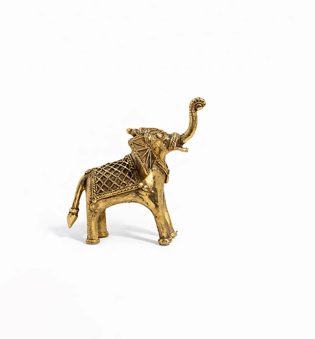 Handcrafted Bhareva Brass Elephant Showpiece