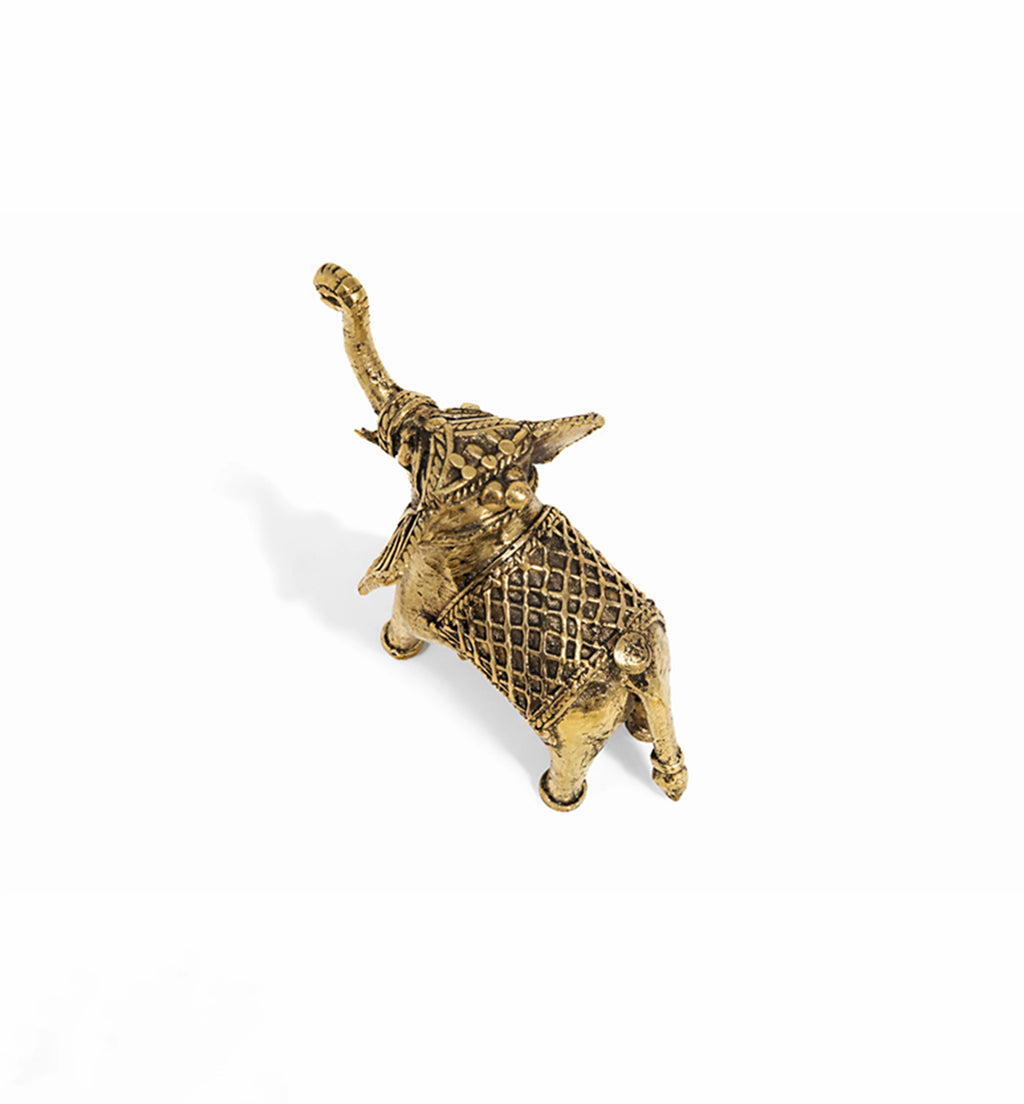 Handcrafted Bhareva Brass Elephant Showpiece