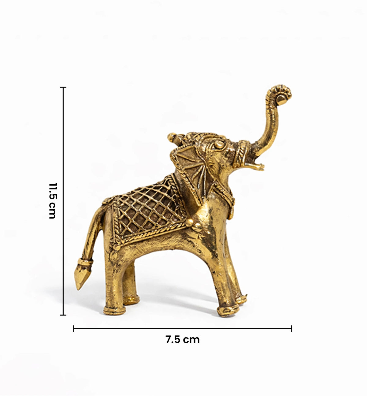 Handcrafted Bhareva Brass Elephant Showpiece