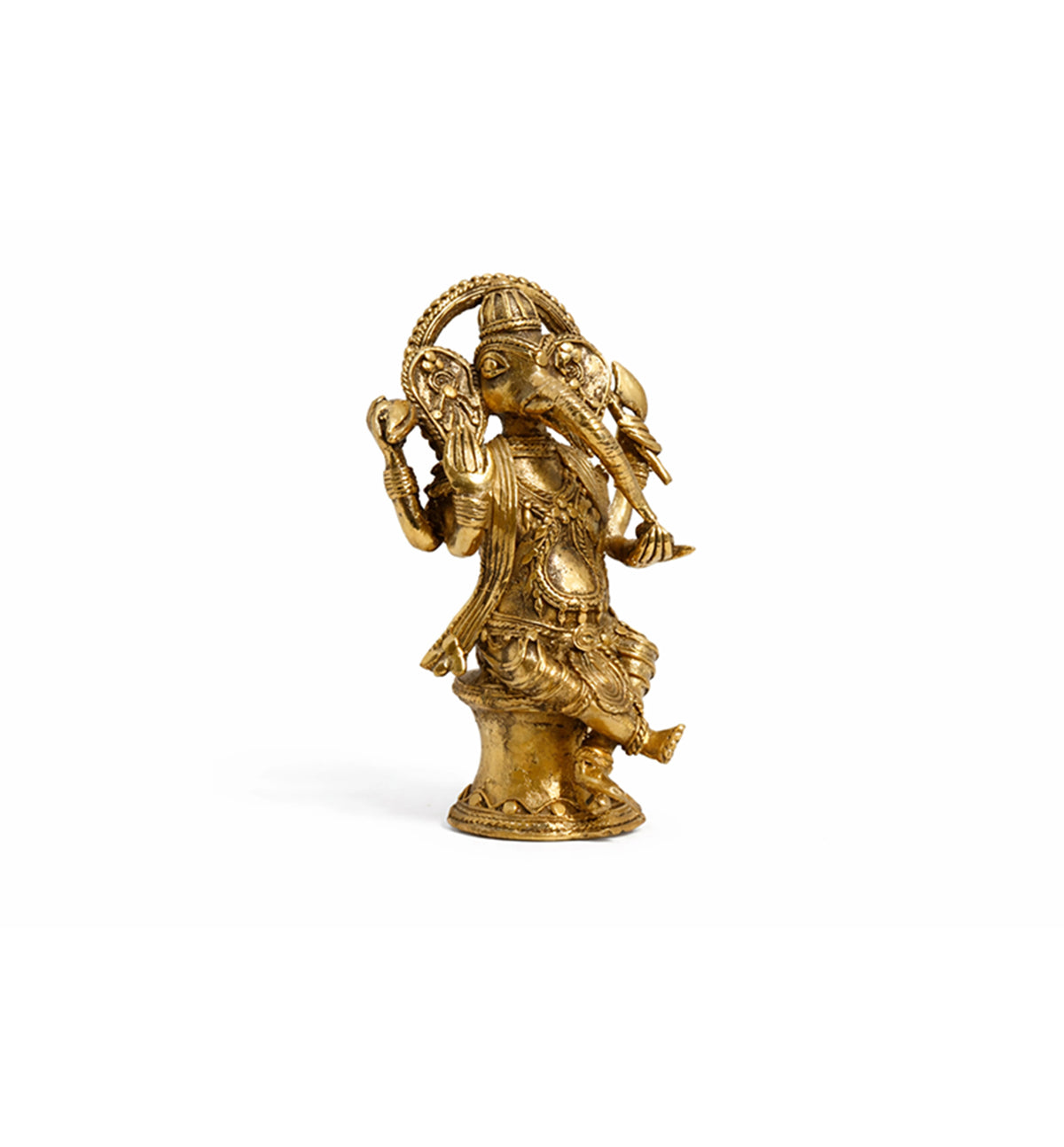 Handcrafted Bhareva Brass medium Lord Ganesha Showpiece