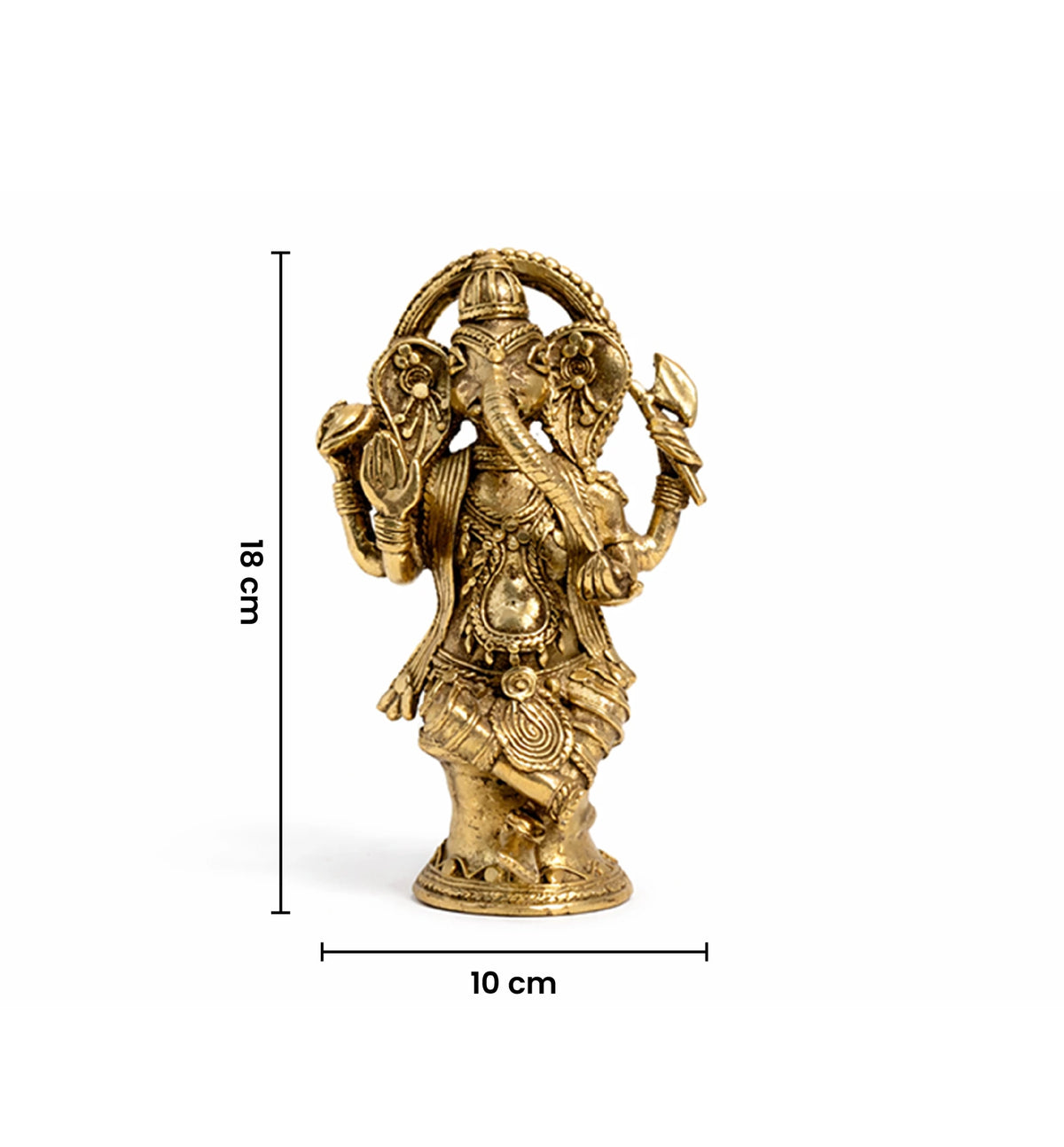 Handcrafted Bhareva Brass medium Lord Ganesha Showpiece