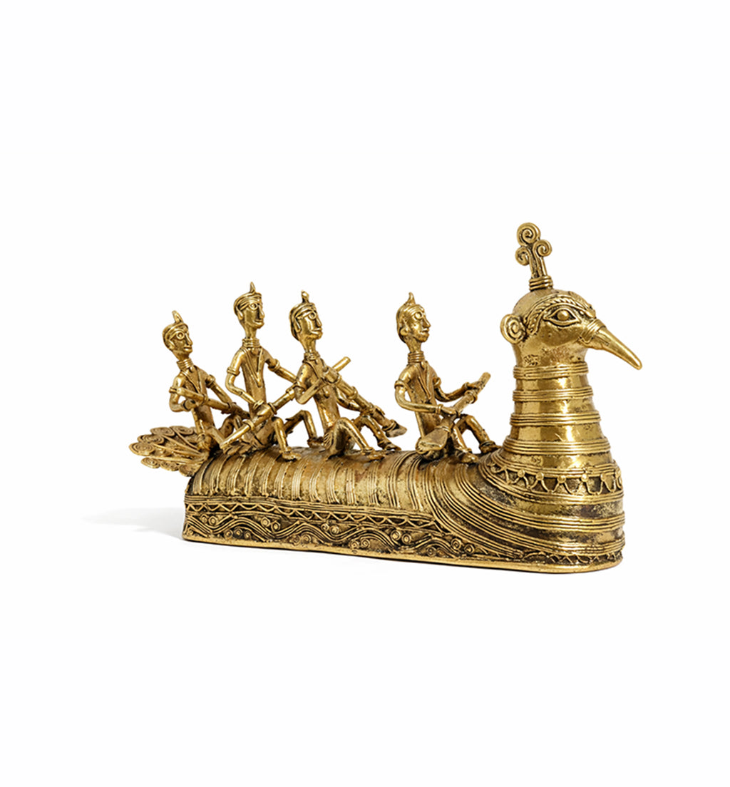 Handcrafted Bhareva Brass Pushpak Viman Showpiece