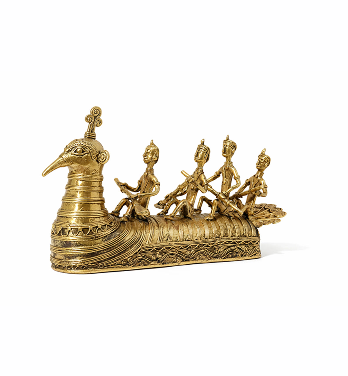 Handcrafted Bhareva Brass Pushpak Viman Showpiece