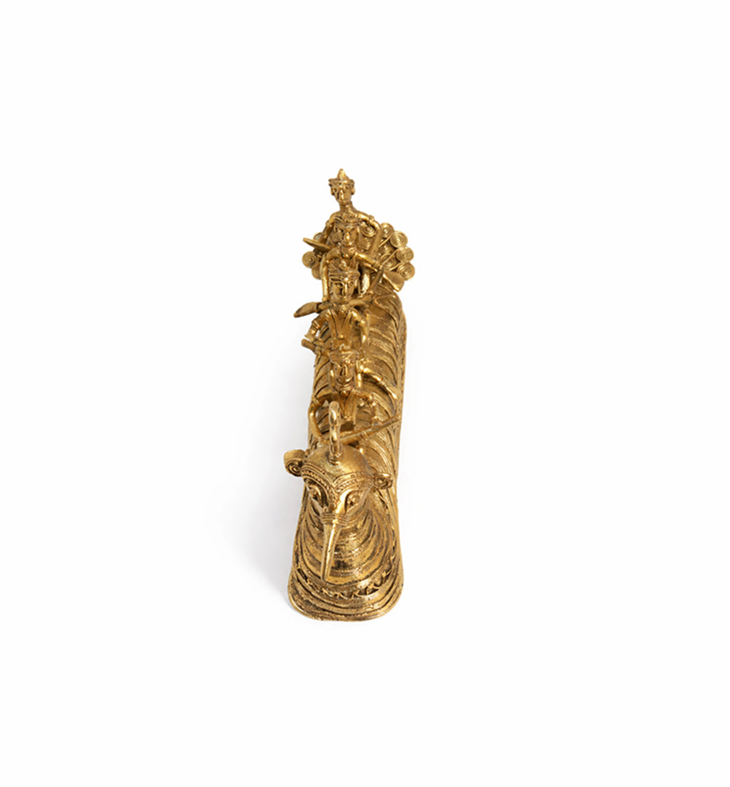 Handcrafted Bhareva Brass Pushpak Viman Showpiece