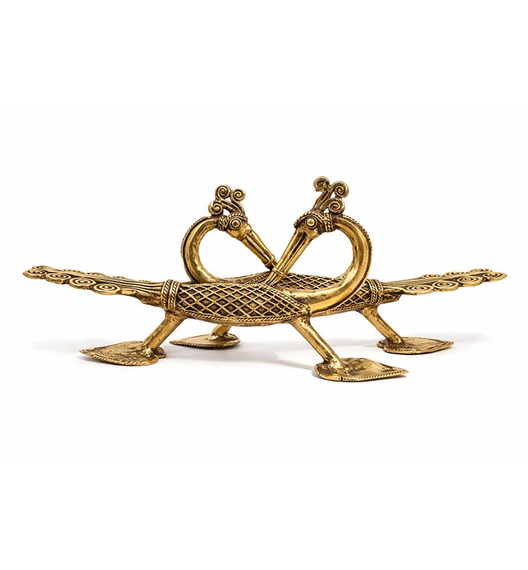 Handcrafted Bell Metal Mor Handle – Traditional Peacock Door Handle Pair