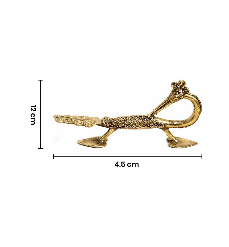Handcrafted Bell Metal Mor Handle – Traditional Peacock Door Handle Pair
