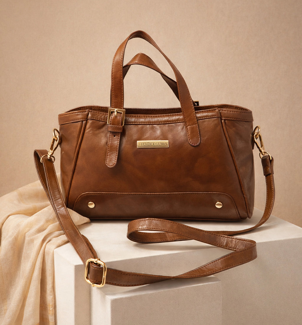 Premium Handcrafted Sheep Leather Medium Handbag