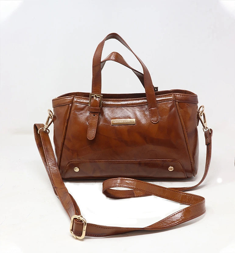 Premium Handcrafted Sheep Leather Medium Handbag