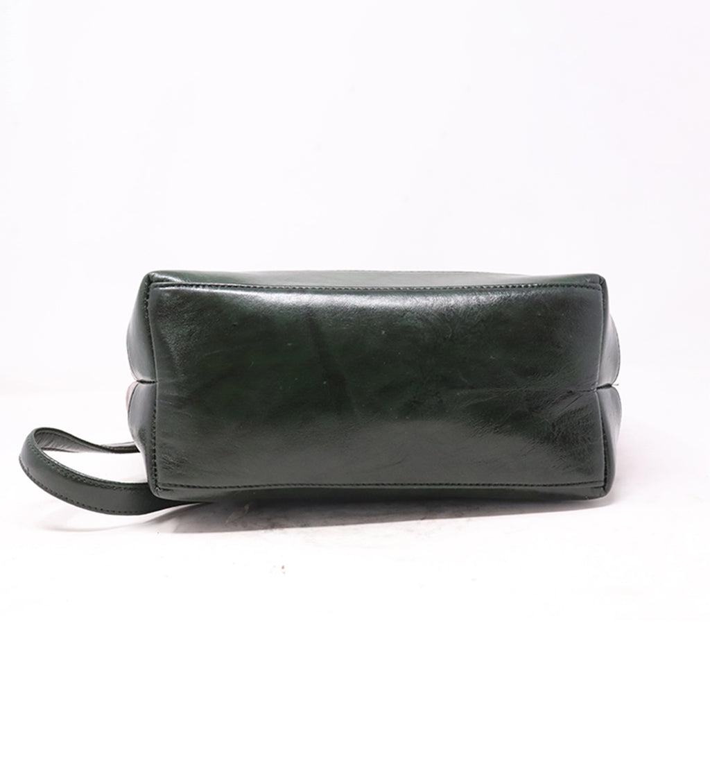 Premium Sheep Leather Color-Block Tote Bag – Multi-Tone