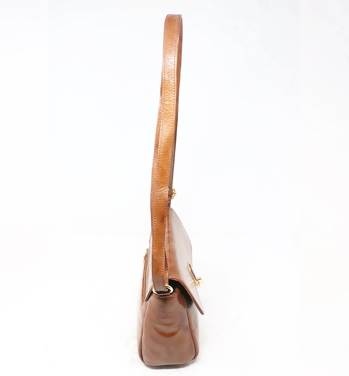 Premium Handcrafted Sheep Leather Flap Crossbody Bag – Tan Brown