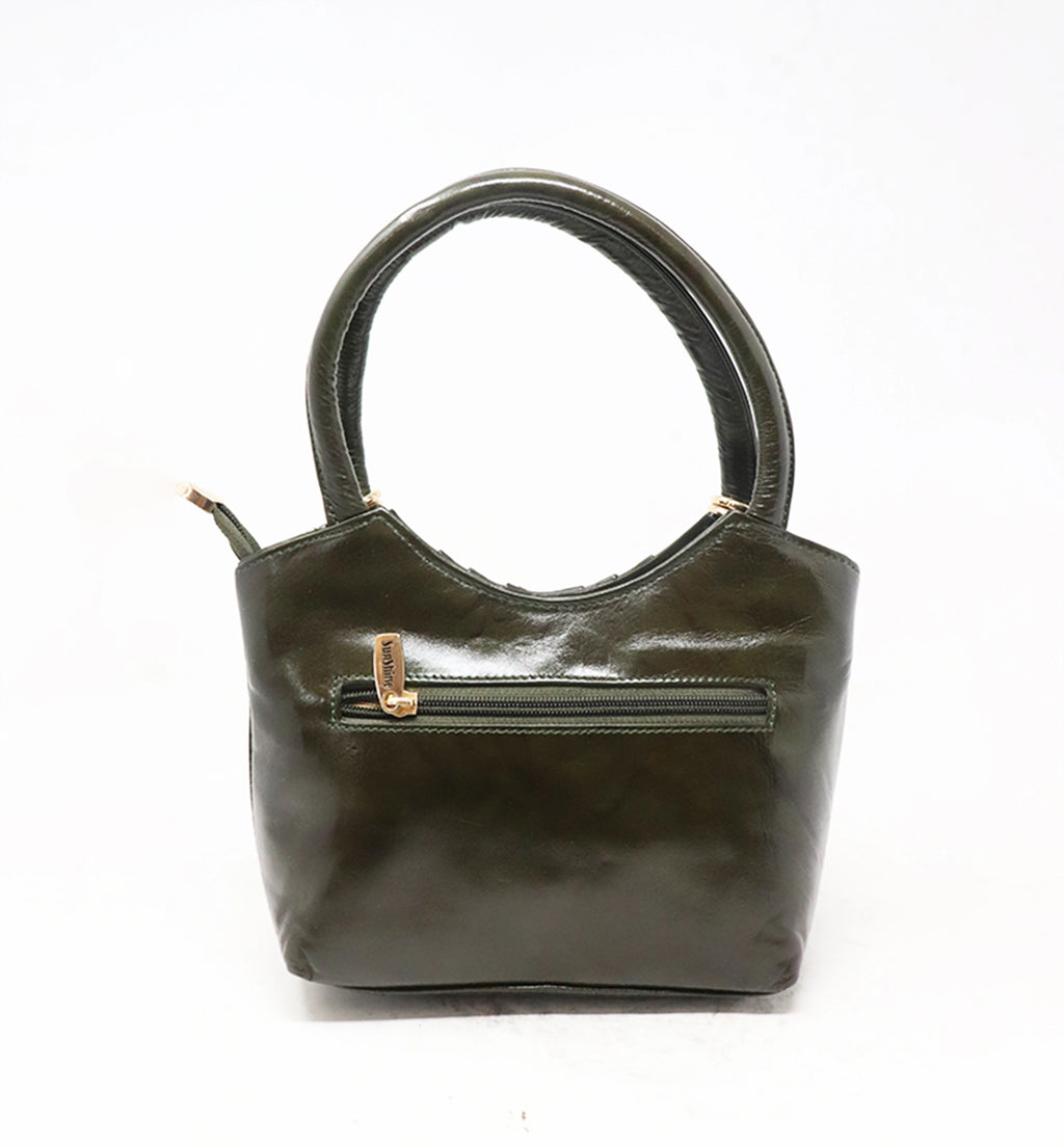 Premium Handcrafted Sheep Leather Pleated Shoulder Bag – Classic Black