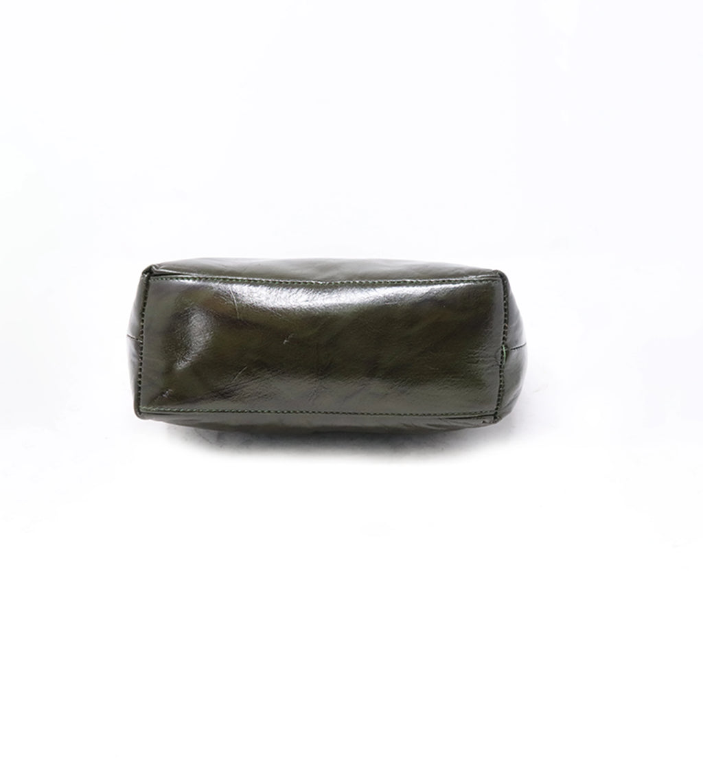 Premium Handcrafted Sheep Leather Pleated Shoulder Bag – Classic Black