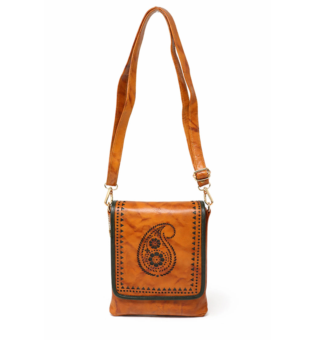 Premium Handcrafted Sheep Leather Passport Sling Bag